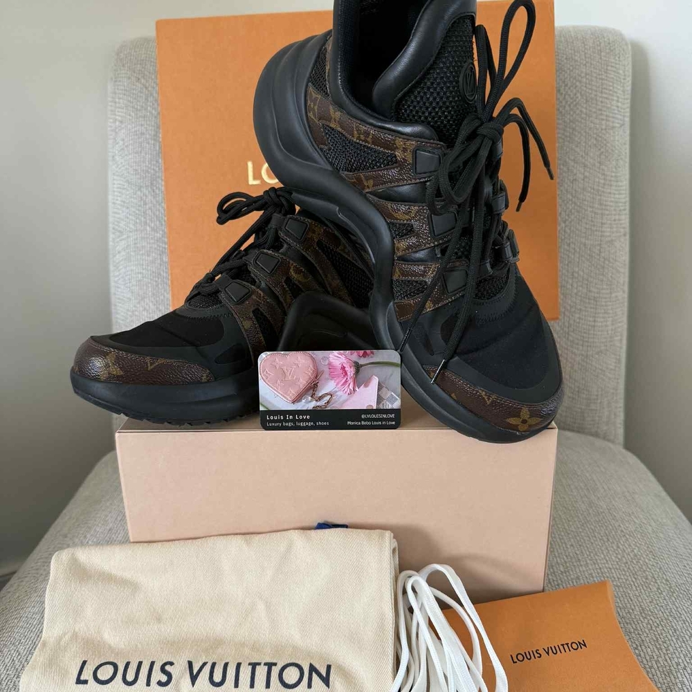 Louis Vuitton Black and Brown Sneakers